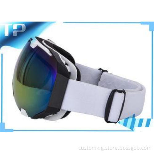White Photochromatic Reflective Ski Goggles / OTG Snow Gogg